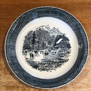 Currier & Ives 10 inch Pie Plate.